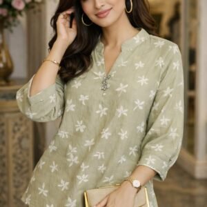 Elegant Rayon Floral Embroidered Western Top for Women – Stylish Casual & Daily Wear