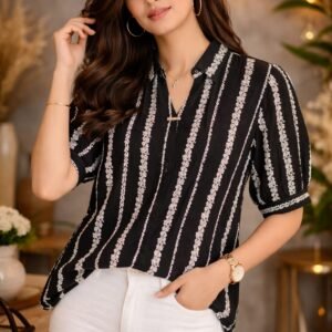 Elegant Rayon Printed Western Top for Women – Stylish Casual & Office Wear