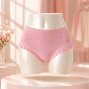 Imported Premium Soft-Fabric High-Waist Panty for Women | Elegant Floral Print Comfort Brief